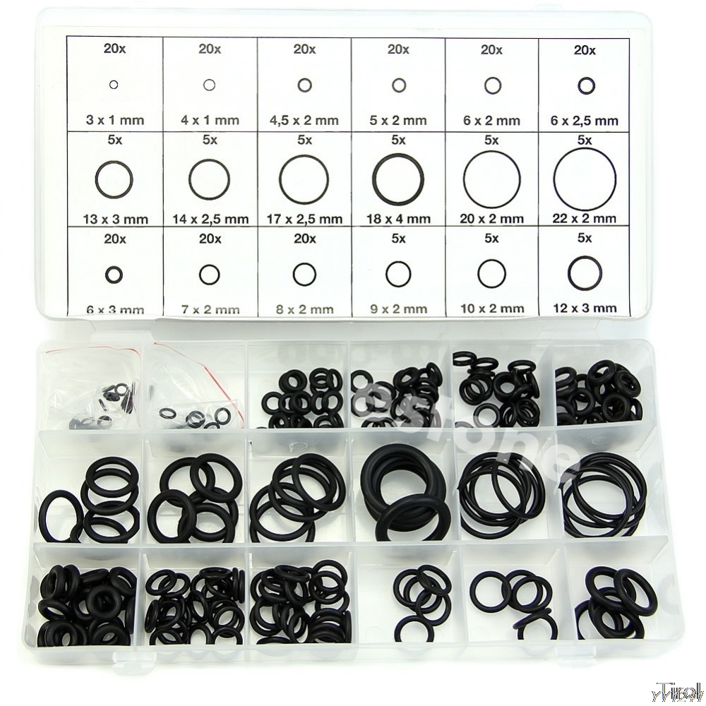 225pcs  O  O  ͼ   ڵ  Y11  /225pcs Rubber O Ring O-Ring Washer Seals Assortment Black for Car New-Y11
